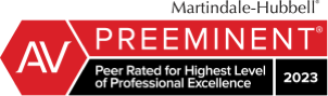 preeminent martindale-hubbell: peer rated for highest level of professional excellence 2023